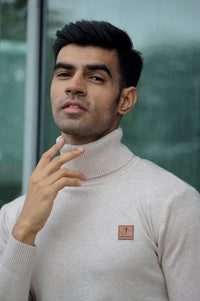 Warm Wool Blend Turtle Neck Sweater