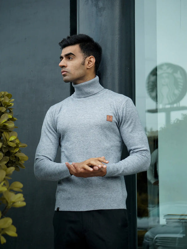 Warm Wool Blend Turtle Neck Sweater