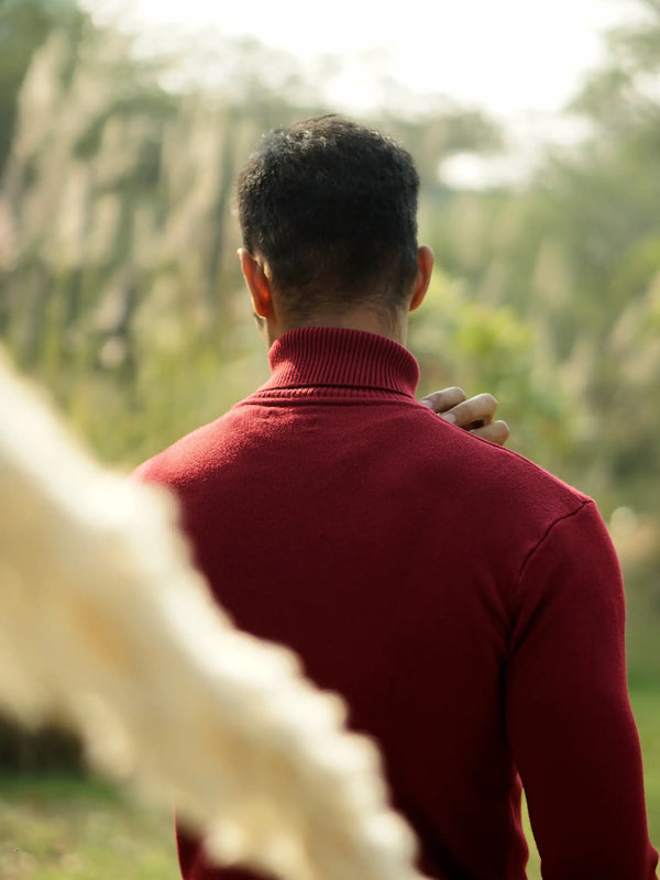 Warm Wool Blend Turtle Neck Sweater