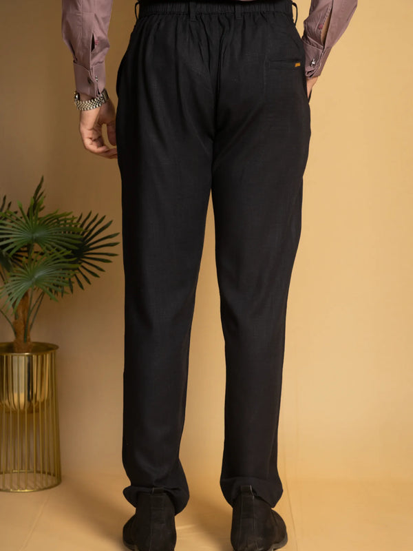 Straight Fit Linen Trouser