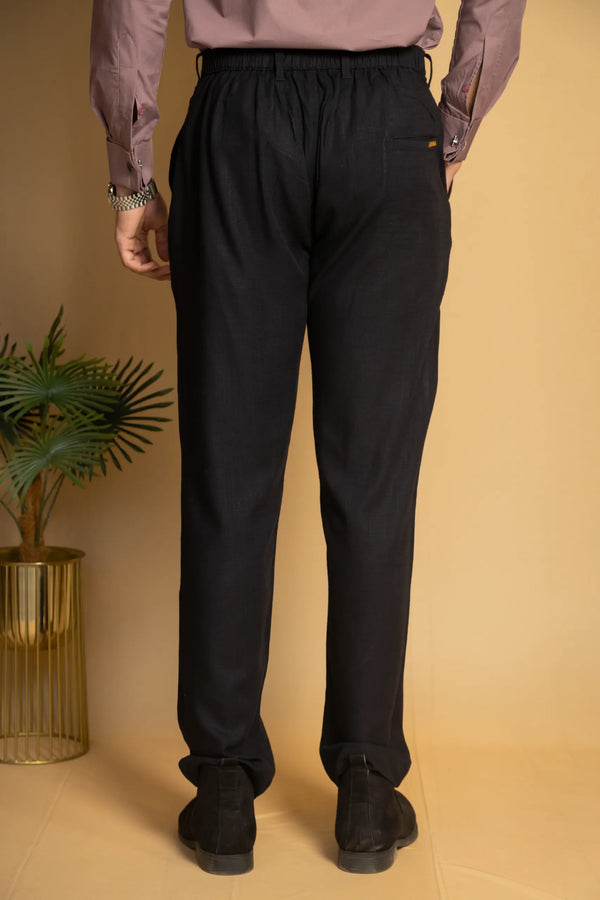 Straight Fit Linen Trouser