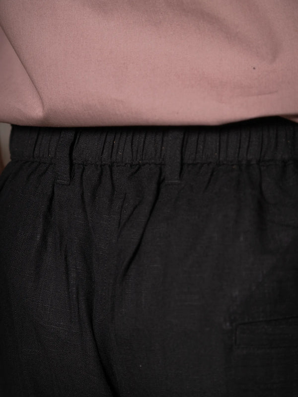 Straight Fit Linen Trouser