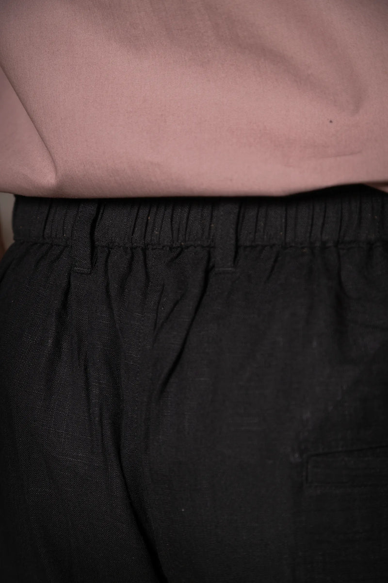 Straight Fit Linen Trouser