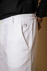 Straight Fit Linen Trouser