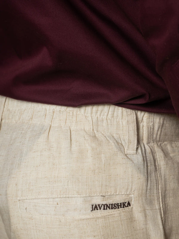 Straight Fit Linen Trouser