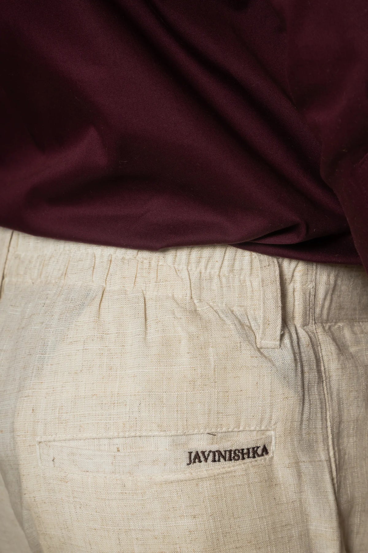 Straight Fit Linen Trouser