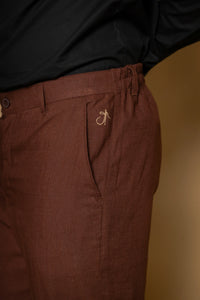 Straight Fit Linen Trouser