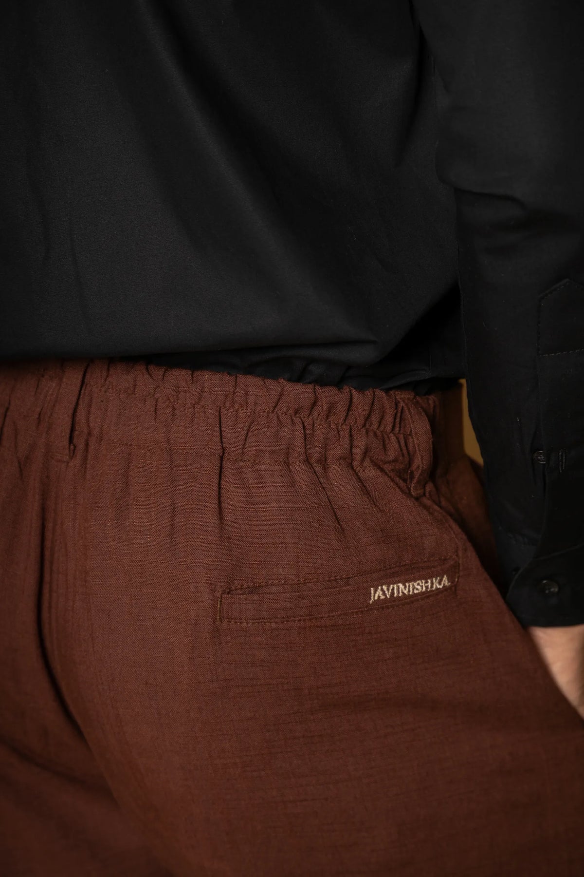Straight Fit Linen Trouser