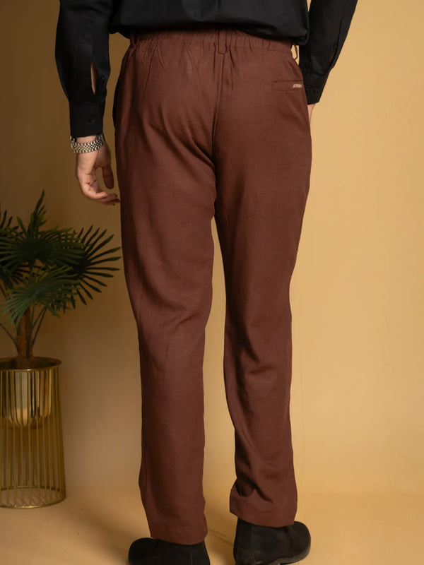 Straight Fit Linen Trouser