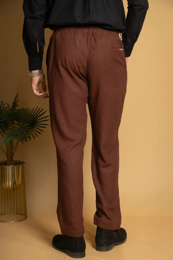 Straight Fit Linen Trouser