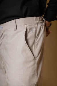 Straight Fit Linen Trouser