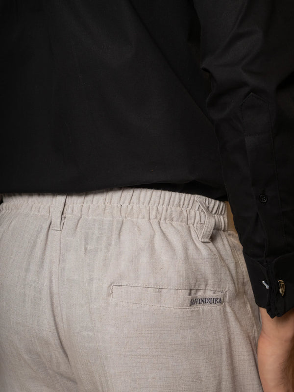 Straight Fit Linen Trouser