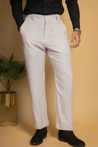 Straight Fit Linen Trouser