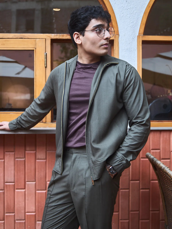 Men Straight Fit Shacket