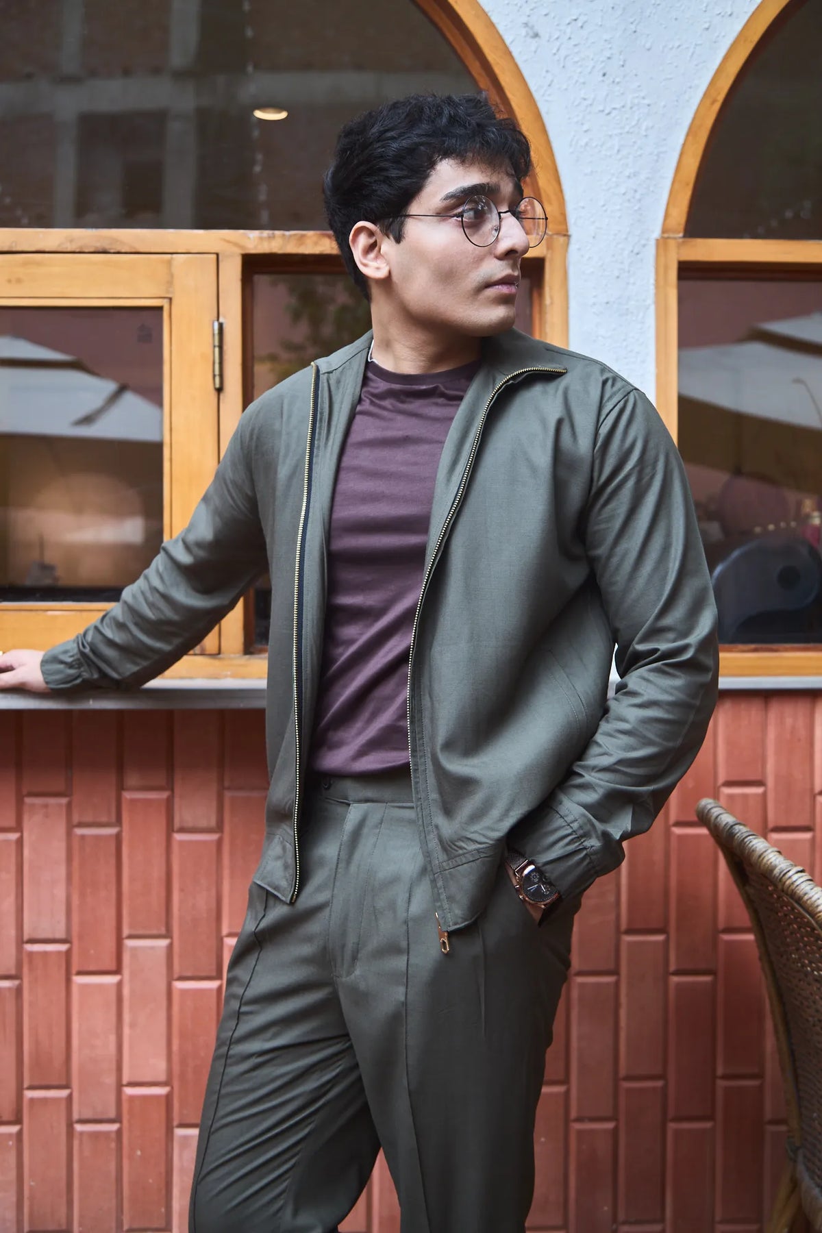 Men Straight Fit Shacket