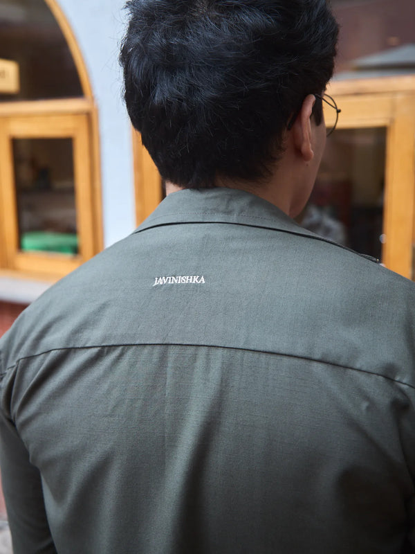 Men Straight Fit Shacket