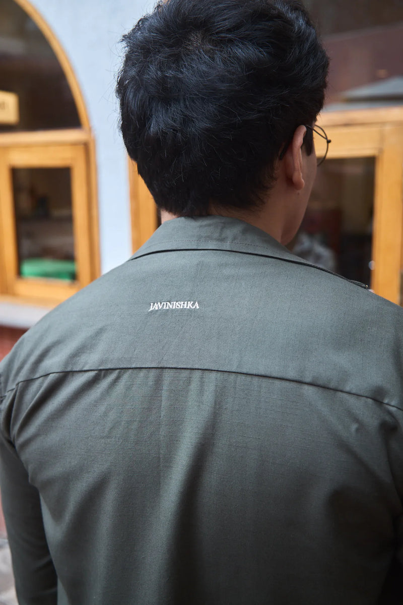 Men Straight Fit Shacket