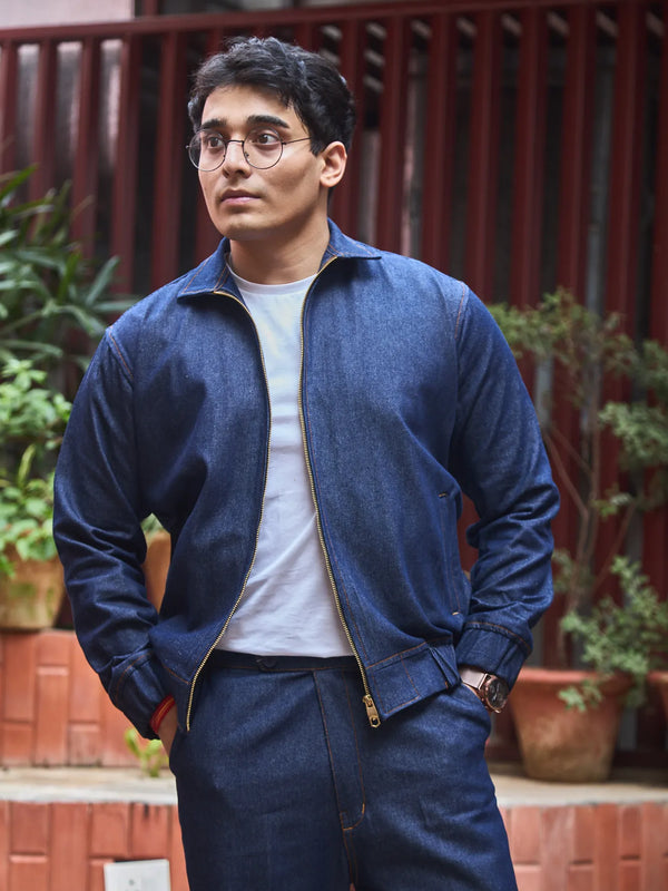 Men Straight Fit Denim Shacket