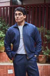 Men Straight Fit Denim Shacket