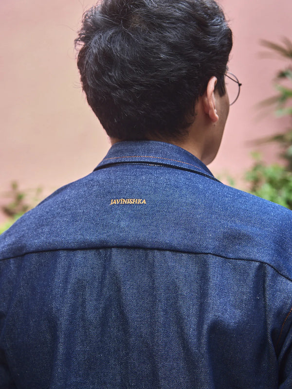 Men Straight Fit Denim Shacket