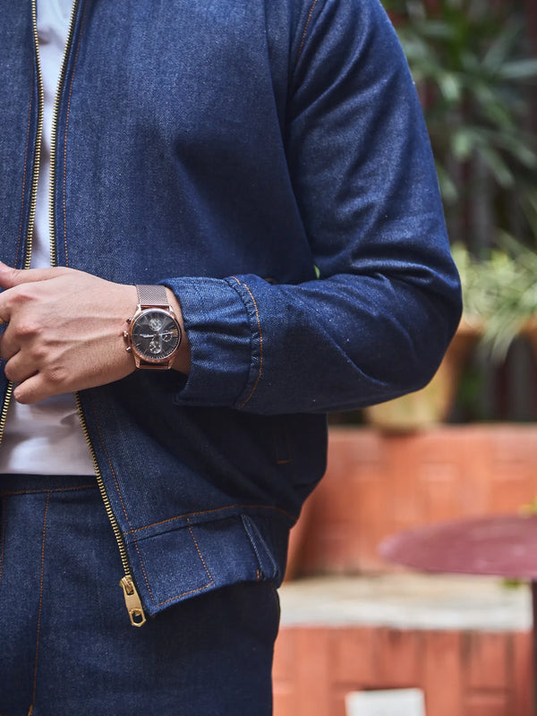 Men Straight Fit Denim Shacket