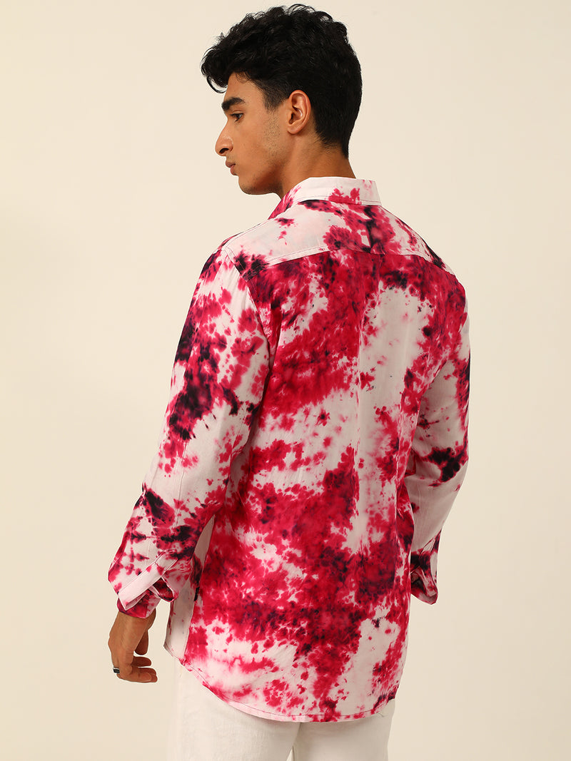 Sustainable Slim Fit Full Sleeve Hand Tie Dye Shirt