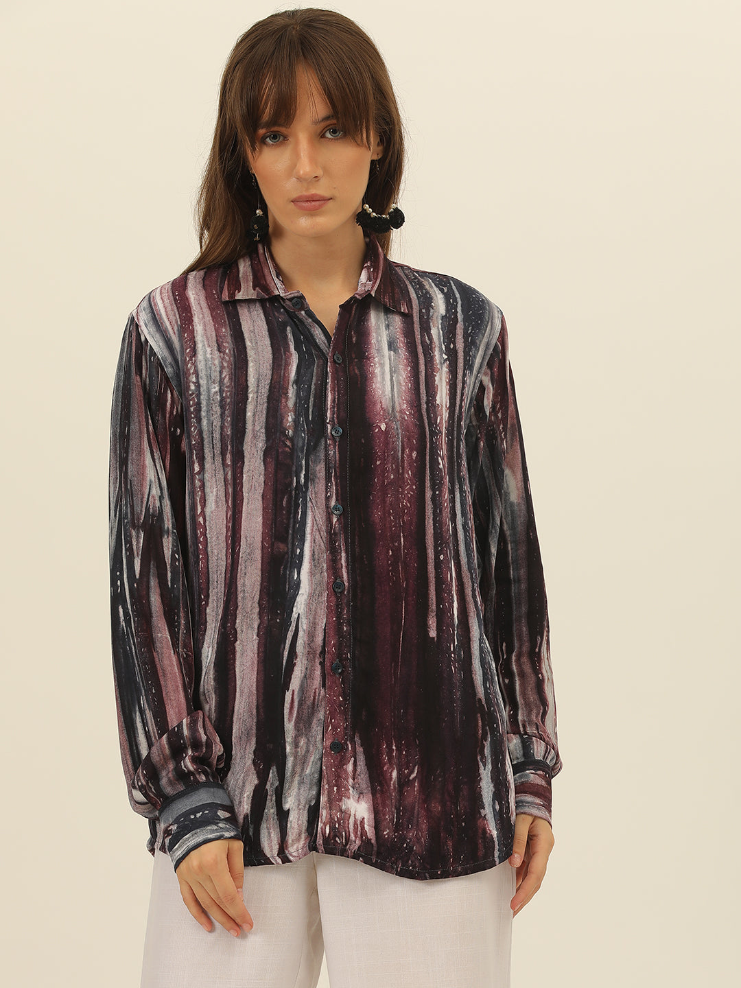 Sustainable Pashmina Hand Tie Dye Women Shirt