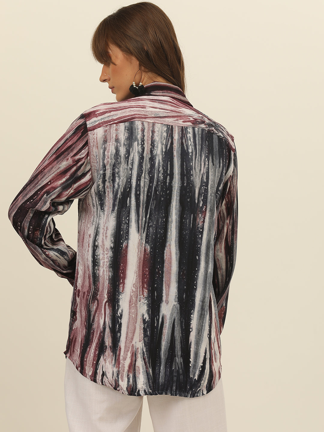 Sustainable Pashmina Hand Tie Dye Women Shirt
