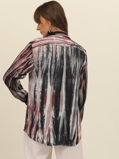 Sustainable Pashmina Hand Tie Dye Women Shirt