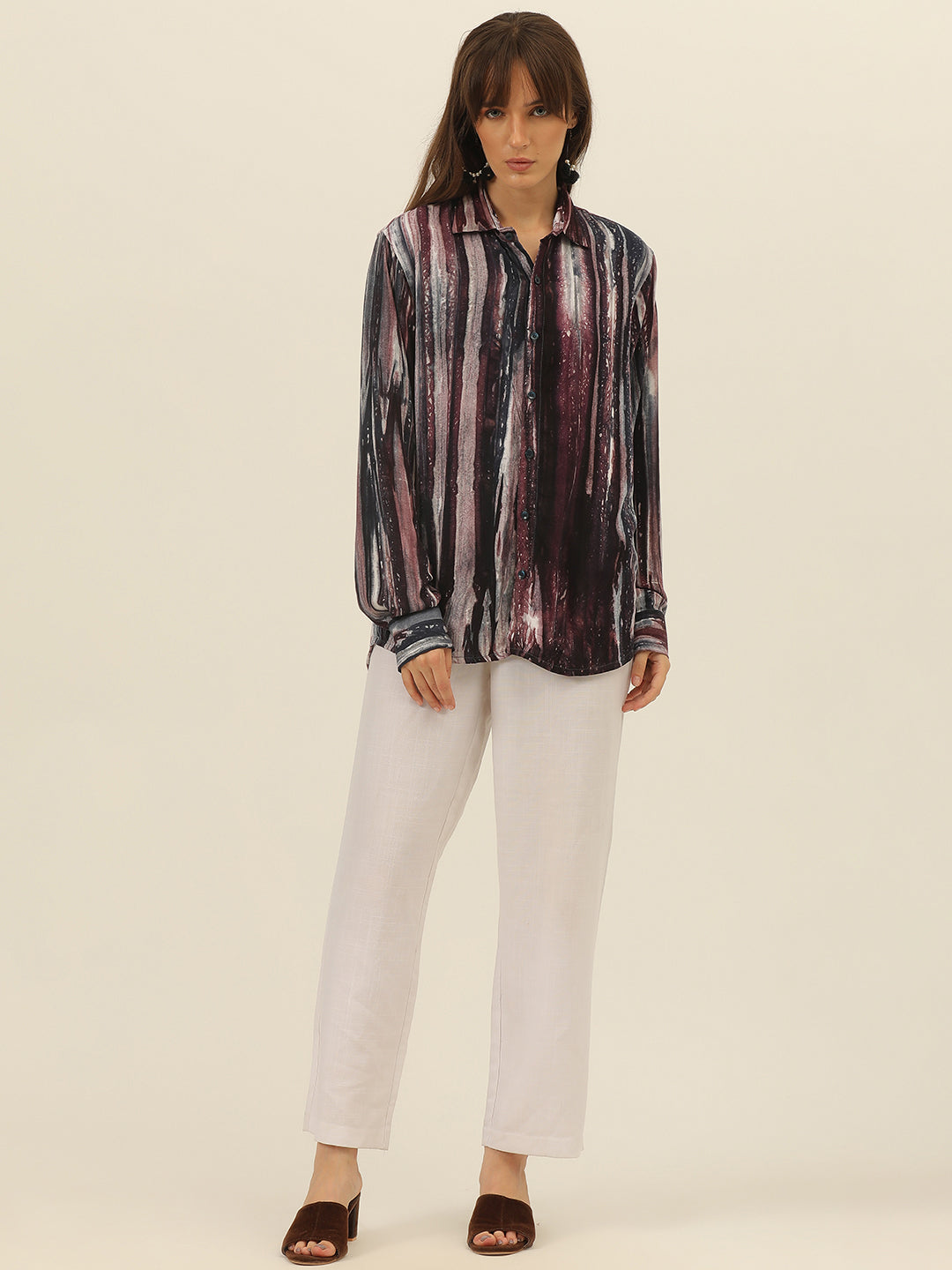 Sustainable Pashmina Hand Tie Dye Women Shirt
