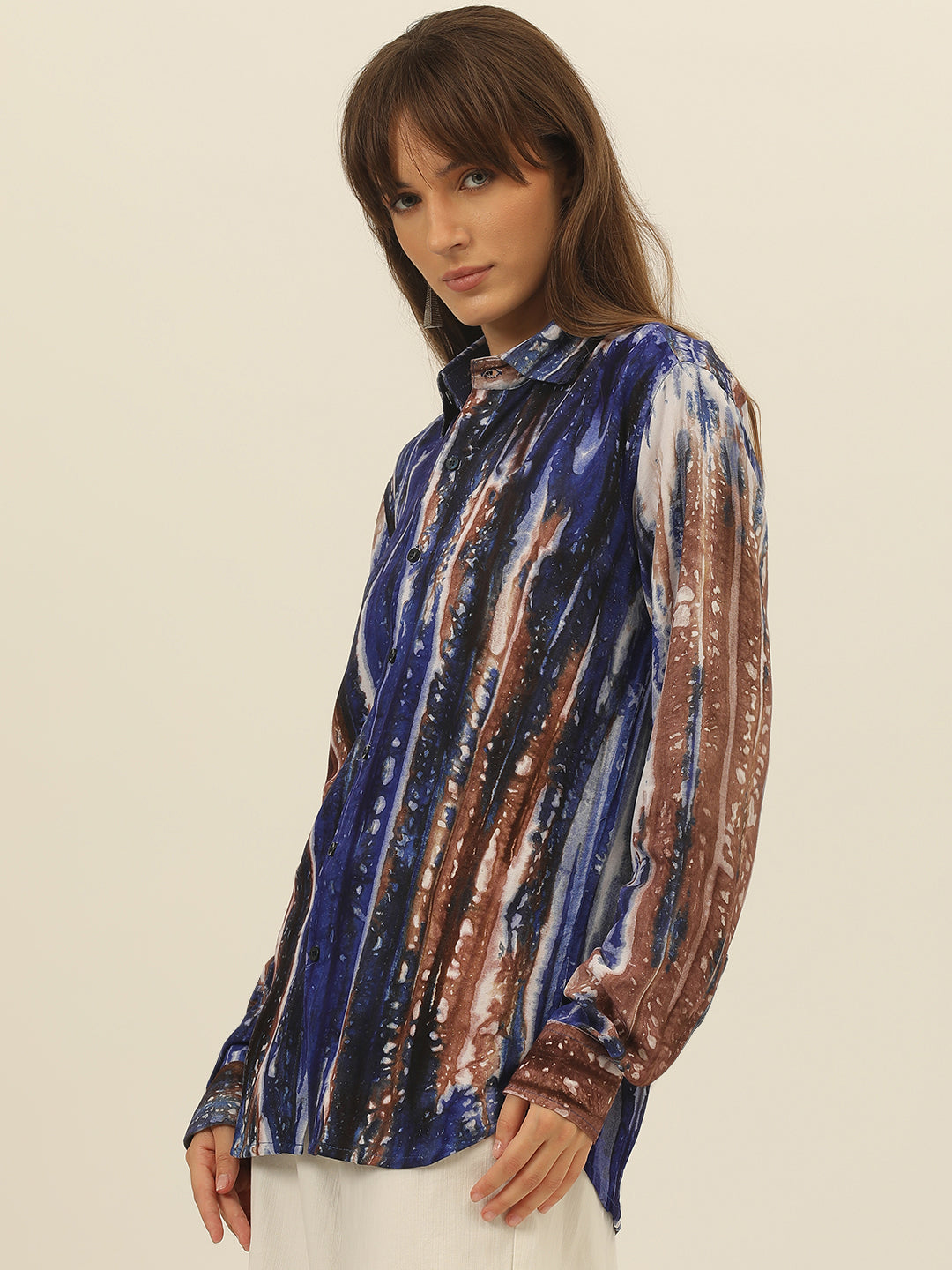 Sustainable Pashmina Hand Tie Dye Women Shirt