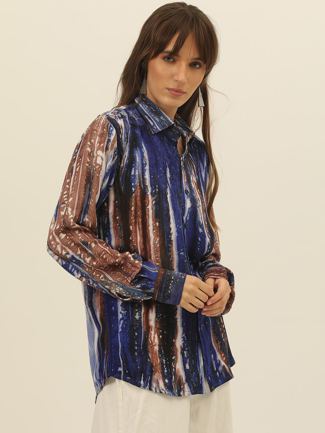 Sustainable Pashmina Hand Tie Dye Women Shirt