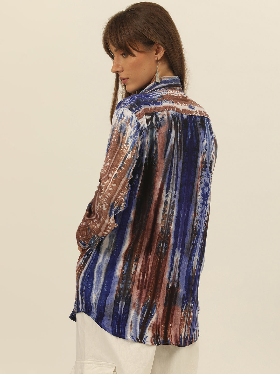 Sustainable Pashmina Hand Tie Dye Women Shirt
