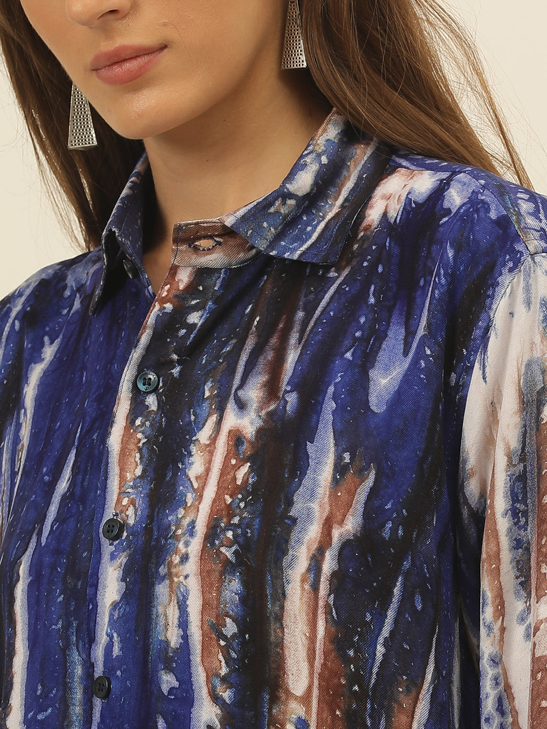 Sustainable Pashmina Hand Tie Dye Women Shirt