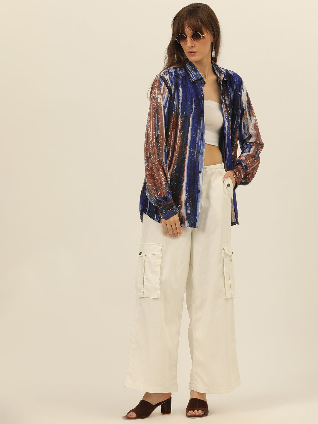 Sustainable Pashmina Hand Tie Dye Women Shirt