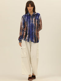 Sustainable Pashmina Hand Tie Dye Women Shirt