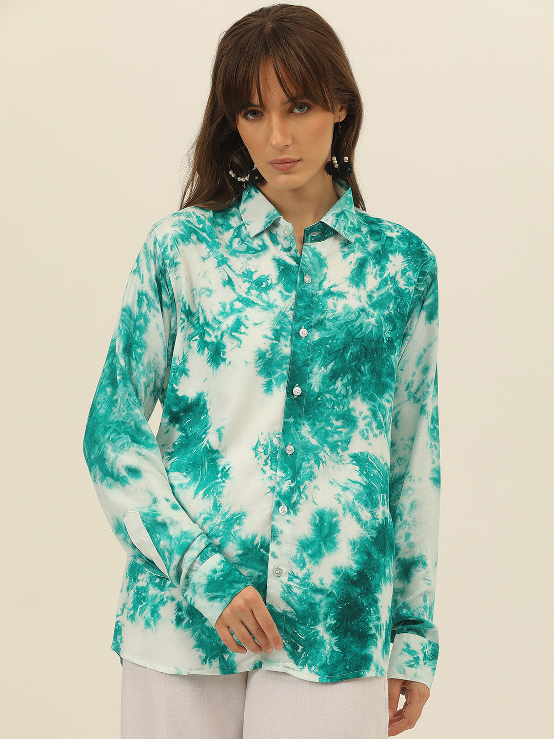 Sustainable Pashmina Hand Tie Dye Women Shirt