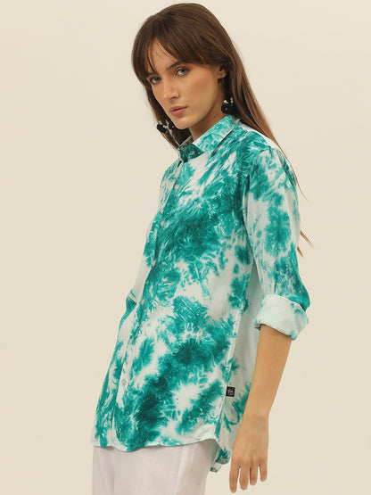 Sustainable Pashmina Hand Tie Dye Women Shirt