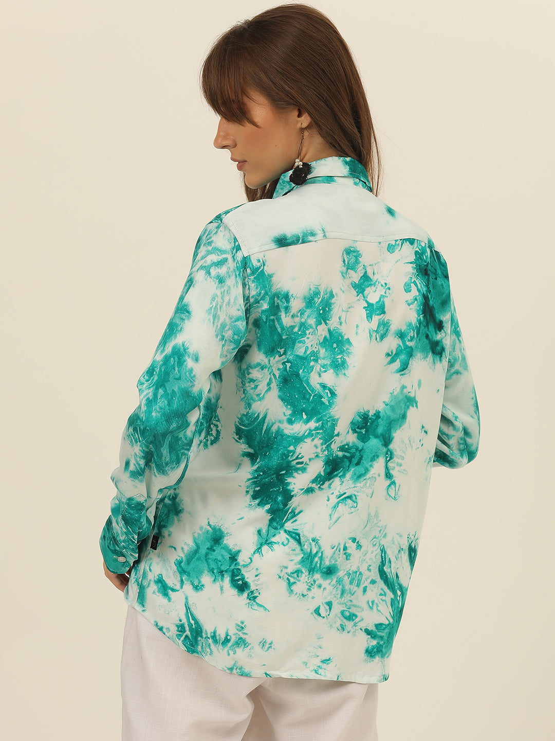 Sustainable Pashmina Hand Tie Dye Women Shirt
