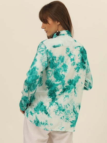 Sustainable Pashmina Hand Tie Dye Women Shirt