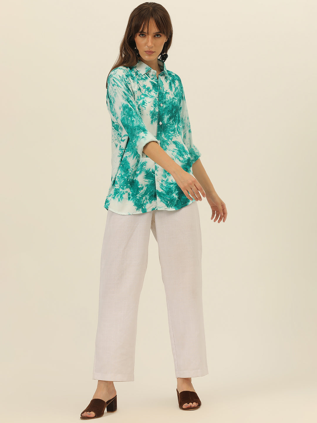 Sustainable Pashmina Hand Tie Dye Women Shirt