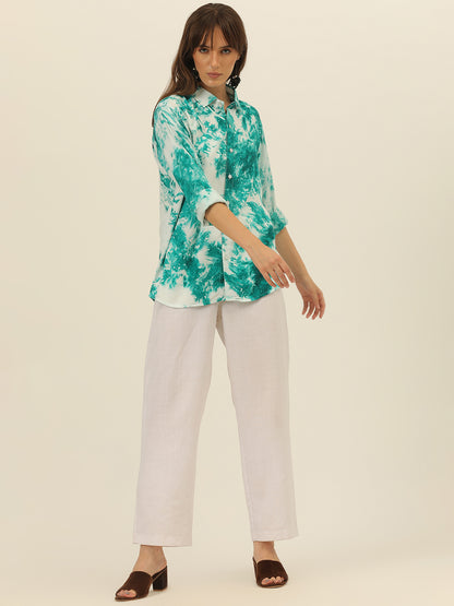 Sustainable Pashmina Hand Tie Dye Women Shirt