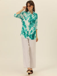 Sustainable Pashmina Hand Tie Dye Women Shirt