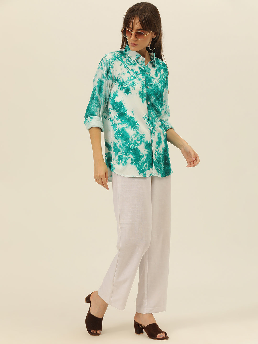Sustainable Pashmina Hand Tie Dye Women Shirt