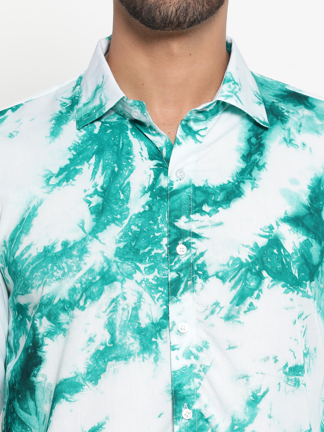 Brown and Grey Slim Fit Sustainable Tie Dye Shirt