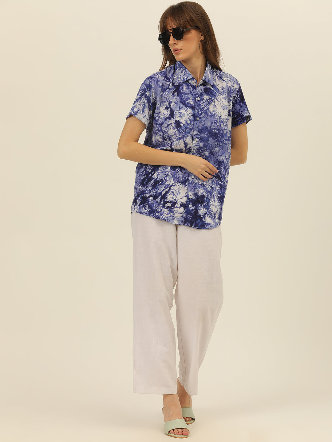 Sustainable Modal Hand Tie Dye Slim Fit Women Shirt