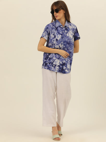 Sustainable Modal Hand Tie Dye Slim Fit Women Shirt
