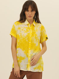 Sustainable Modal Hand Tie Dye Slim Fit Women Shirt
