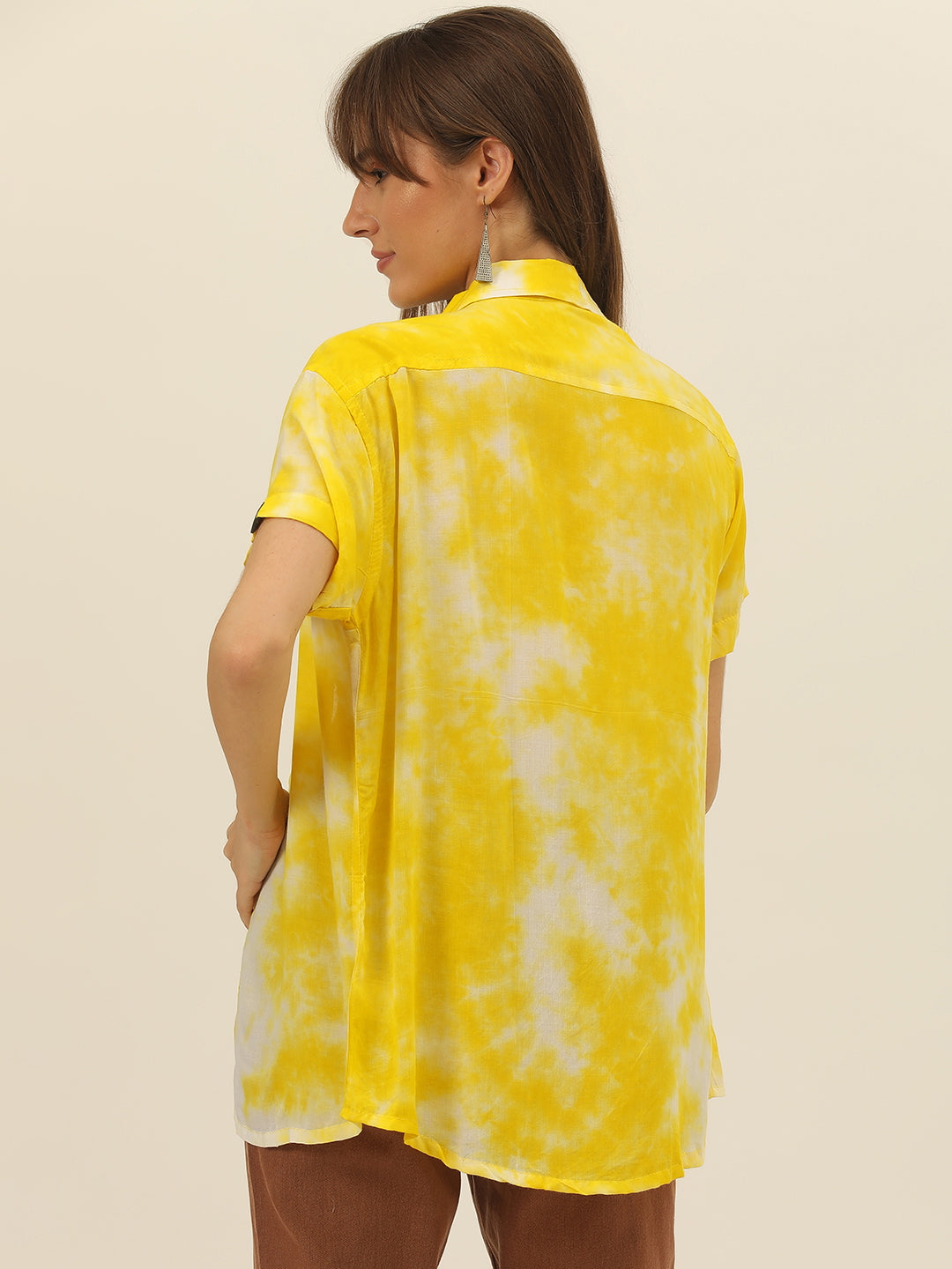 Sustainable Modal Hand Tie Dye Slim Fit Women Shirt