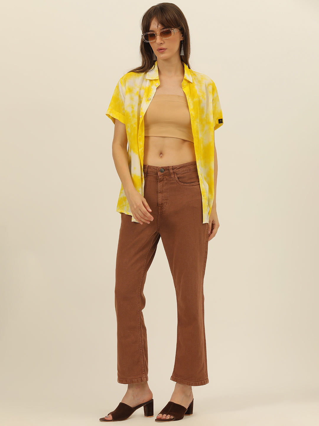 Sustainable Modal Hand Tie Dye Slim Fit Women Shirt